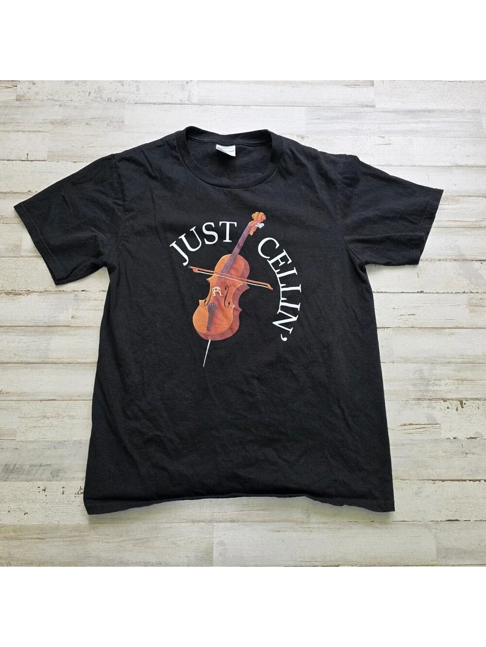 Just Cellin' Tee Funny Cello Player Gift Idea Orchestra Concert YOUTH LG T-Shirt
